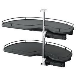 2 Tier Cornerstone® Maxx Right-Hand Scalea Blind Corner Pull-Out with PAM and Soft-Closing for 18" Cabinet Opening, Carbon Steel Gray - Main Image