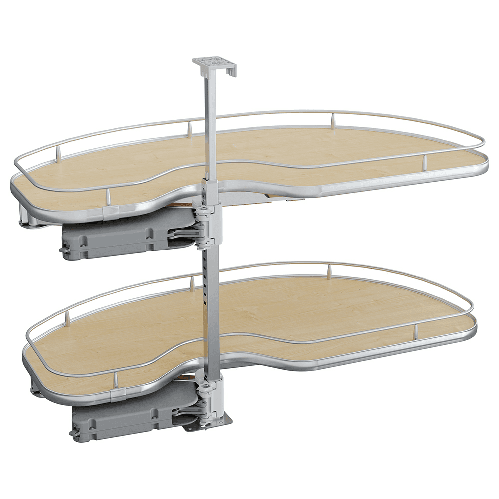 2 Tier Cornerstone® Maxx Scalea Right Hand Platinum Line Blind Corner Pull-Out with PAM and Soft-Closing for 21" Cabinet Opening, Maple - Alt Image 1