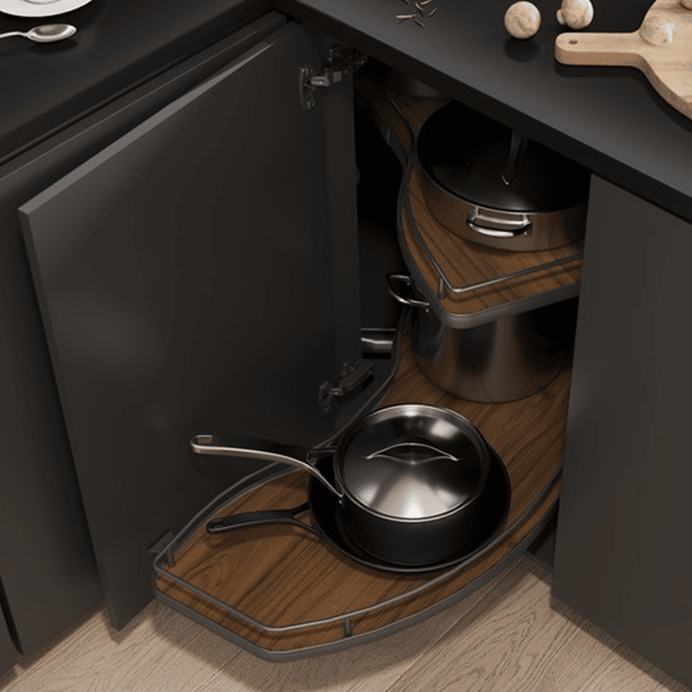 2-Tier Scalea Blind Corner Pull-Out with Soft-Closing for 21" Cabinet Opening, Maple - Alt Image 3
