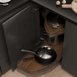 2-Tier Scalea Blind Corner Pull-Out with Soft-Closing for 24" Cabinet Opening, Maple - Alt Image 3