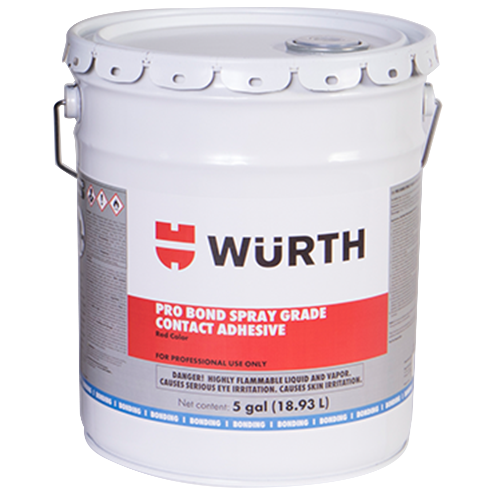 Pro Bond Spray Grade Contact Adhesive, Red, 5 Gallon Pail - Main Image