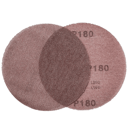 5" Hook & Loop No Holes 180 Grit Net Meshed Abrasive Sanding Disc, Aluminum Oxide on Knitted Fabric (50/Box) - Main Image
