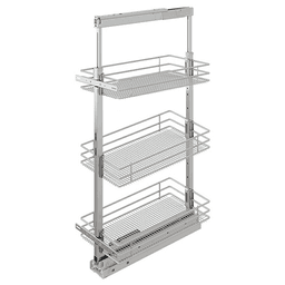 14.50" x 47.25" 3-Shelf Saphir Pantry Pull-Out with Soft-Closing, Platinum - Main Image