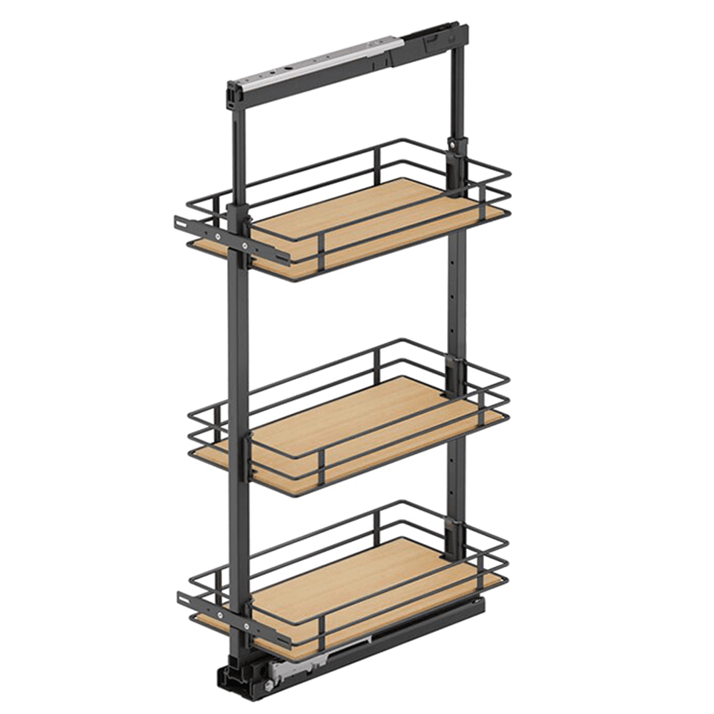 17.5" x 47.25" 3-Shelf Scalea Pullout Pantry with PAM and Soft-Closing, Maple - Main Image