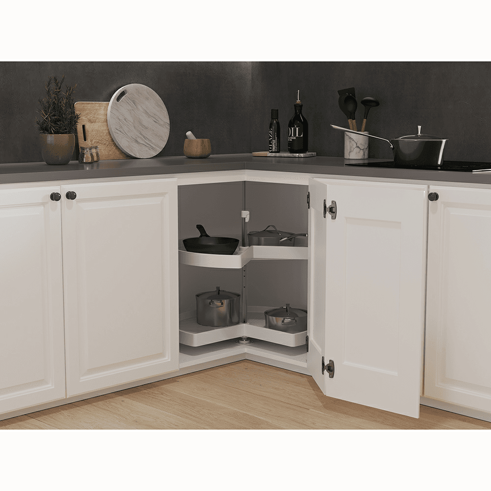 32" Kidney 2-Tray Lazy Susan Kit - Alt Image 1