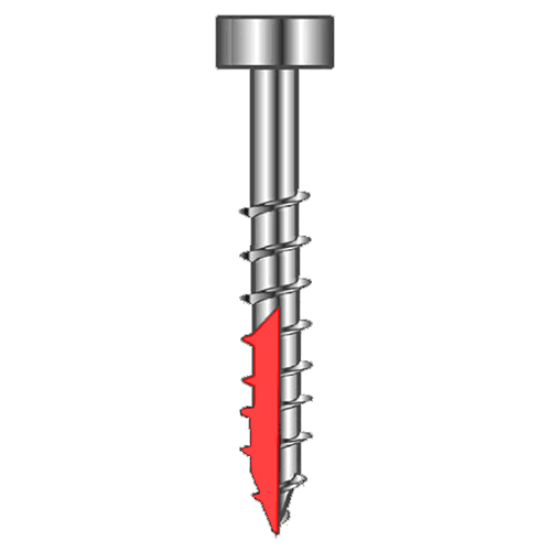 WA?rth Cabinet Assembly Screw with Case Hardened Lubrication and #2 Square Drive Bits