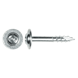 #8 x 1-1/4" Modified Washer Head Drawer Front Adjusting Screw, Combo Drive Coarse Thread and Type 17 Auger Point, Zinc, Box of 1 Thousand by Wurth - Main Image