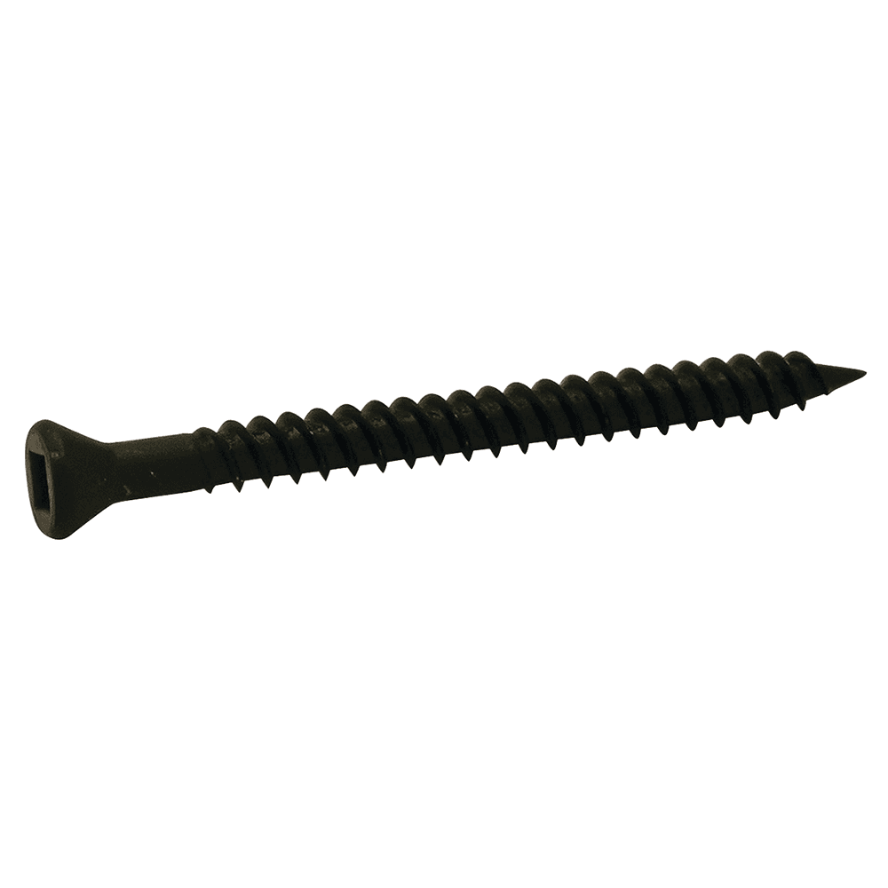 #6 x 2-1/4" Trim Head Trim Head Screw, Square Drive Twinfast Thread and Sharp Point, Black, Box of Hundred by Wurth - Main Image