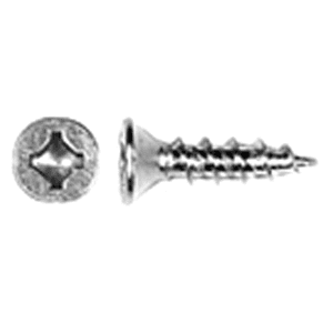 #6 x 5/8" Flat Head Hinge/Drawer Slide Screw, Combo Drive Coarse Thread and Regular Point, Zinc, Box of Thousand by Wurth - Main Image