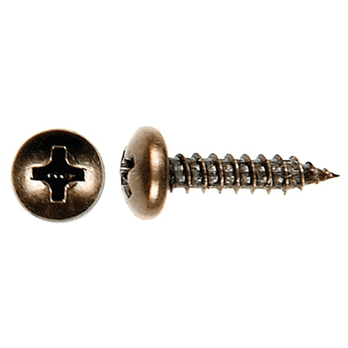#6 x 5/8" Pan Head Hinge/Drawer Slide Screw, Phillips Drive Fine Thread and Regular Point, Zinc, Box of Thousand by Wurth - Main Image
