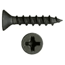 #8 x 3" Flat Head Assembly Screw, Phillips Drive Coarse Thread and Regular Point, Black, Box of Thousand by Wurth - Alt Image 1