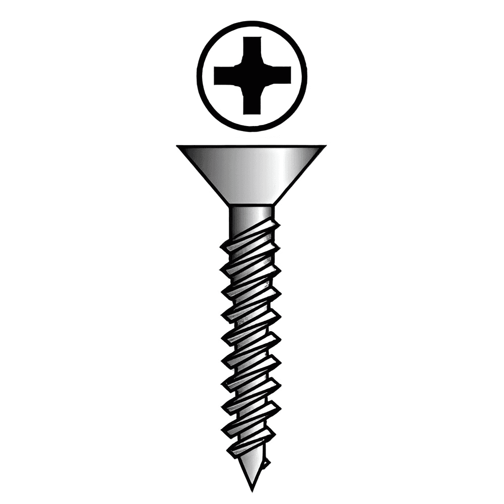 #6 x 5/8" Flat Head Hinge/Drawer Slide Screw, Phillips Drive Coarse Thread and Regular Point, Zinc, Box of Thousand by Wurth - Main Image