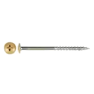 #10 x 3" Truss Head Installation Screw, Phillips Drive Coarse Thread and Needle Point, Zinc with Sand Head, Box of 5 Hundred by Wurth - Alt Image 1