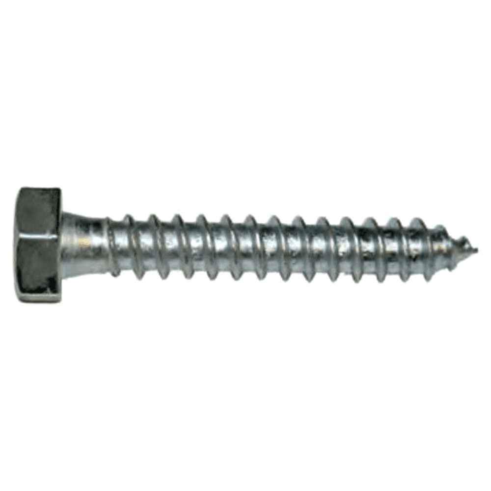 #5/16 x 3" Bolt Head Installation Screw, Hex Drive Coarse Thread and Sharp Point, Zinc, Box of Hundred by Wurth - Main Image
