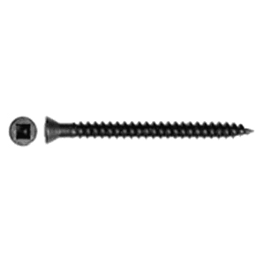 #6 x 2-1/4" Flat Head Trim Head Screw, Square Drive Twinfast Thread and Sharp Point, Black, Box of Thousand by Wurth - Alt Image 1