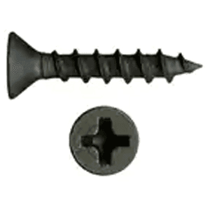 #8 x 1-1/2" Flat Head Assembly Screw, Phillips Drive Coarse Thread and Regular Point, Black, Box of Thousand by Wurth - Main Image