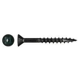 #8 x 1-3/4" Flat Head Assembly Screw, Combo Drive Coarse Thread with Nibs and Type 17 Auger Point, Black, Box of Thousand by Wurth - Main Image