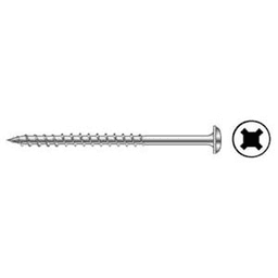 #8 x 3" Round Washer Head Assembly Screw, Combo Drive Turbo Thread and Regular Point, Lubricated, Box of Thousand by Wurth - Alt Image 2