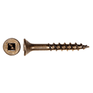 #8 x 2-1/2" Flat Head Assembly Screw, Square Drive Coarse Thread and Regular Point, Lubricated, Box of Thousand by Wurth - Main Image