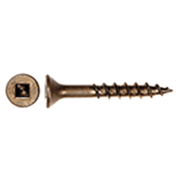 #8 x 2-1/2" Flat Head Assembly Screw, Square Drive Coarse Thread and Regular Point, Lubricated, Box of Thousand by Wurth - Main Image