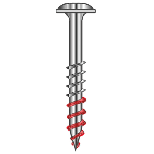 #8 x 2-1/4" Round Washer Head Assembly Screw, Combo Drive Turbo Thread and Regular Point, Lubricated, Box of Thousand by Wurth - Alt Image 1