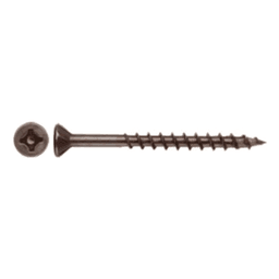 #8 x 2" Flat Head Assembly Screw, Combo Drive Turbo Thread with Nibs and Regular Point, Lubricated, Box of Thousand by Wurth - Main Image