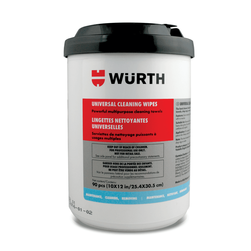 Citrus Soaked Towelettes - Quick, Solvent and VOC-Free Cleaning with W&uuml;rth Universal Cleaning Wipes