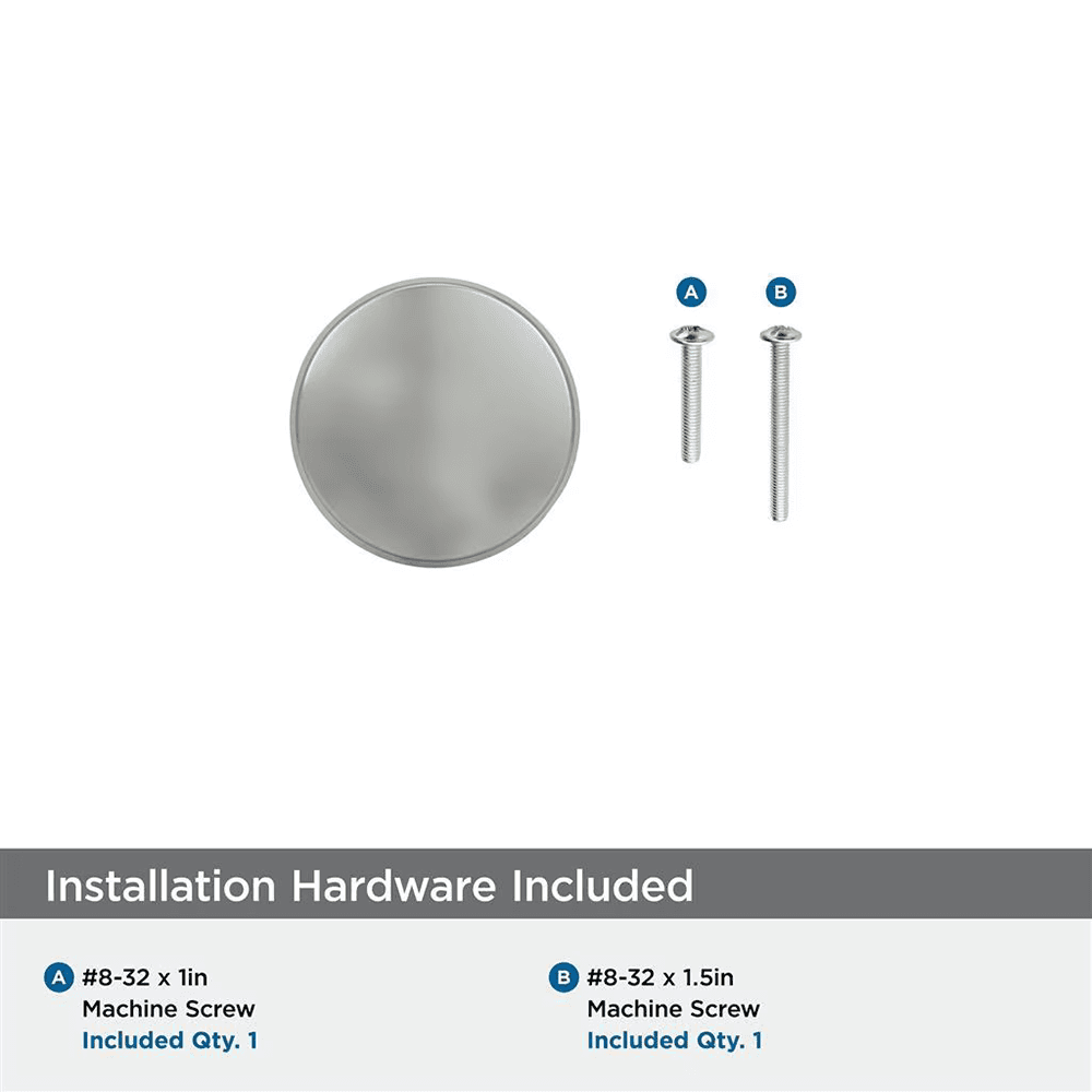 1-5/16" BlackRock Cabinet Knob, Polished Nickel Alt 2 - Image