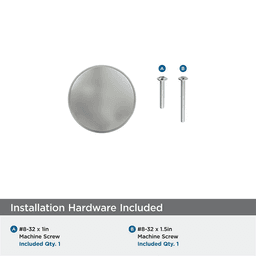 1-5/16" BlackRock Cabinet Knob, Polished Nickel Alt 2 - Image