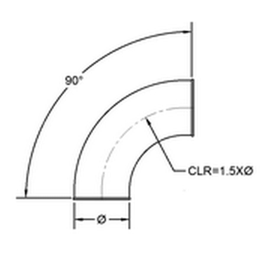 90 Elbow Line Drawing