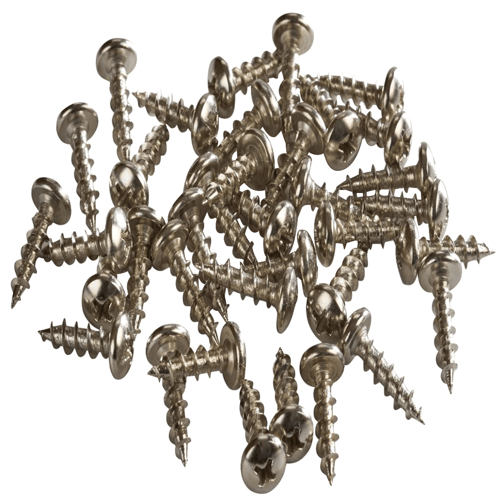 #6 x 5/8" Pan Head Hinge/Drawer Slide Screw, Phillips Drive Coarse Thread and Type 17 Auger Point, Nickel, Box of 1 Thousand by Youngdale Mfg. - Main Image