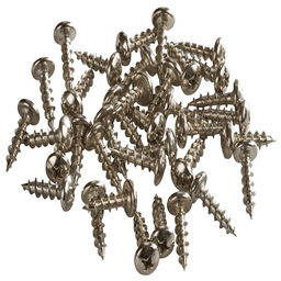 #6 x 5/8" Pan Head Hinge/Drawer Slide Screw, Phillips Drive Coarse Thread and Type 17 Auger Point, Nickel, Box of 1 Thousand by Youngdale Mfg. - Main Image