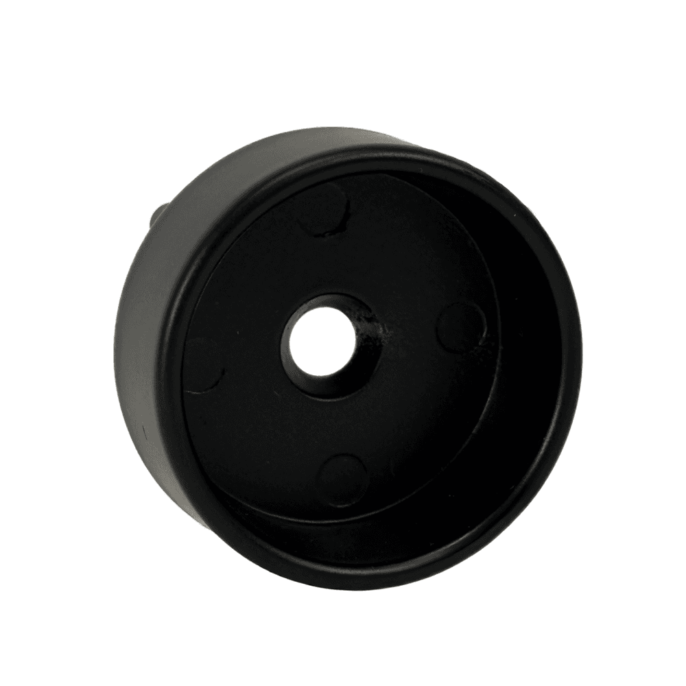 1-5/16" Diameter Closed Flange for Round Closet Rods, Pin Mount, Matte Black Finish