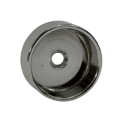 1-5/16" Diameter Closed Flange for Round Closet Rods, Pin Mount, Polished Chrome Finish