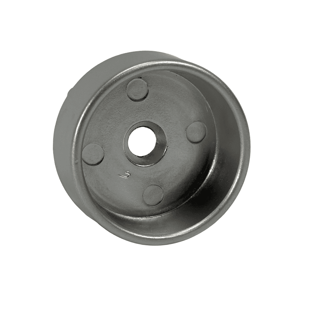 1-5/16" Diameter Closed Flange for Round Closet Rods, Pin Mount, Dull Chrome Finish