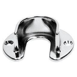 Open flange in chrome finish for round closet rods with 3 mounting holes