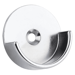Polished chrome open flange for 1-5/16" diameter closet rods with pin mount.