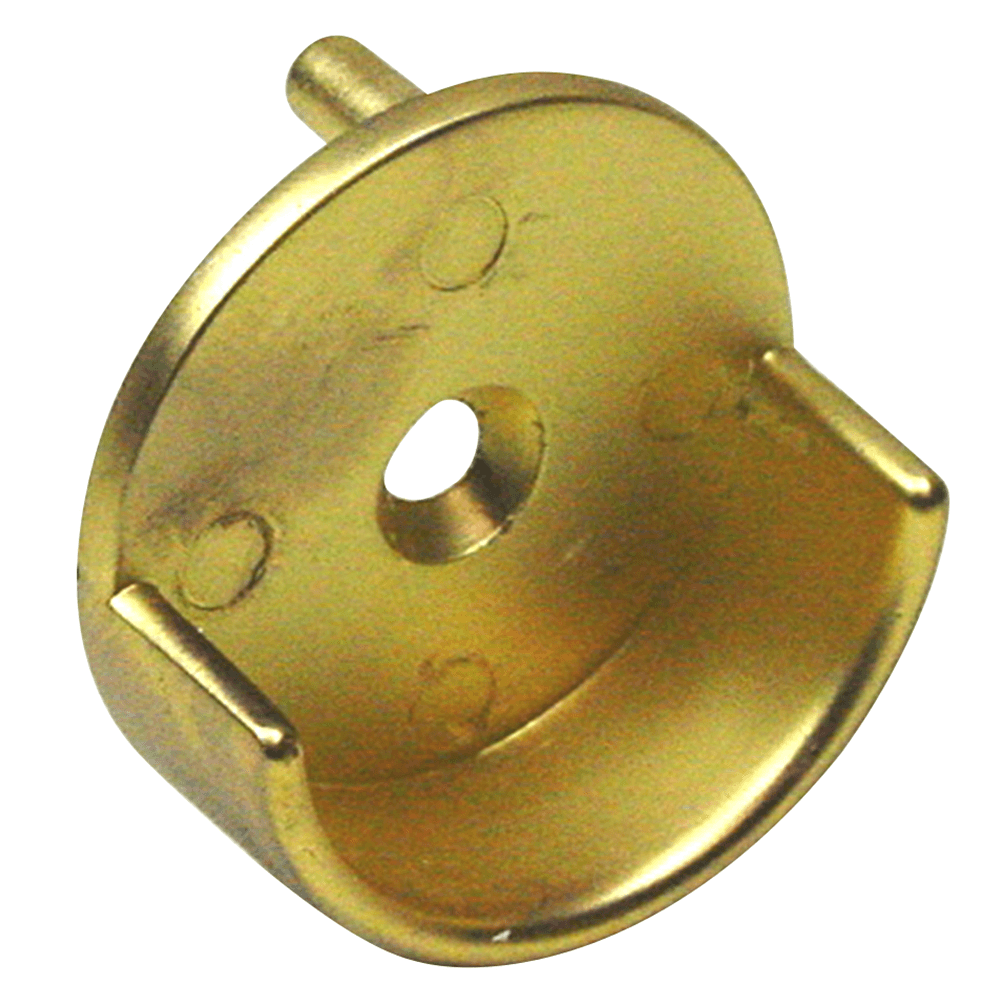 Pro 1-5/16" Diameter Open Flange for Round Closet Rods, Dull Brass Finish, Pin Mount Image 1