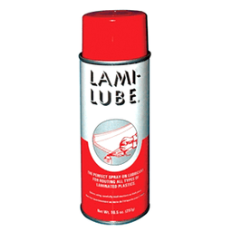 Lami-Lube Laminate Routing Lubricant prevents burns and scratches on laminated plastics.