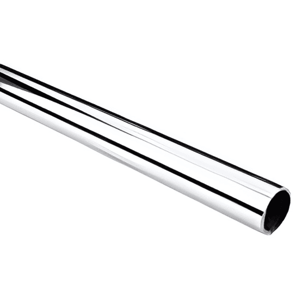 Pro 1-1/16" Diameter Steel Heavy Duty 96" Long Round Closet Rod in Chrome Finish