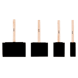 Z-Pro 1" Foam Brush with Wood Handle - Perfect for Smoothing and Blending Paint