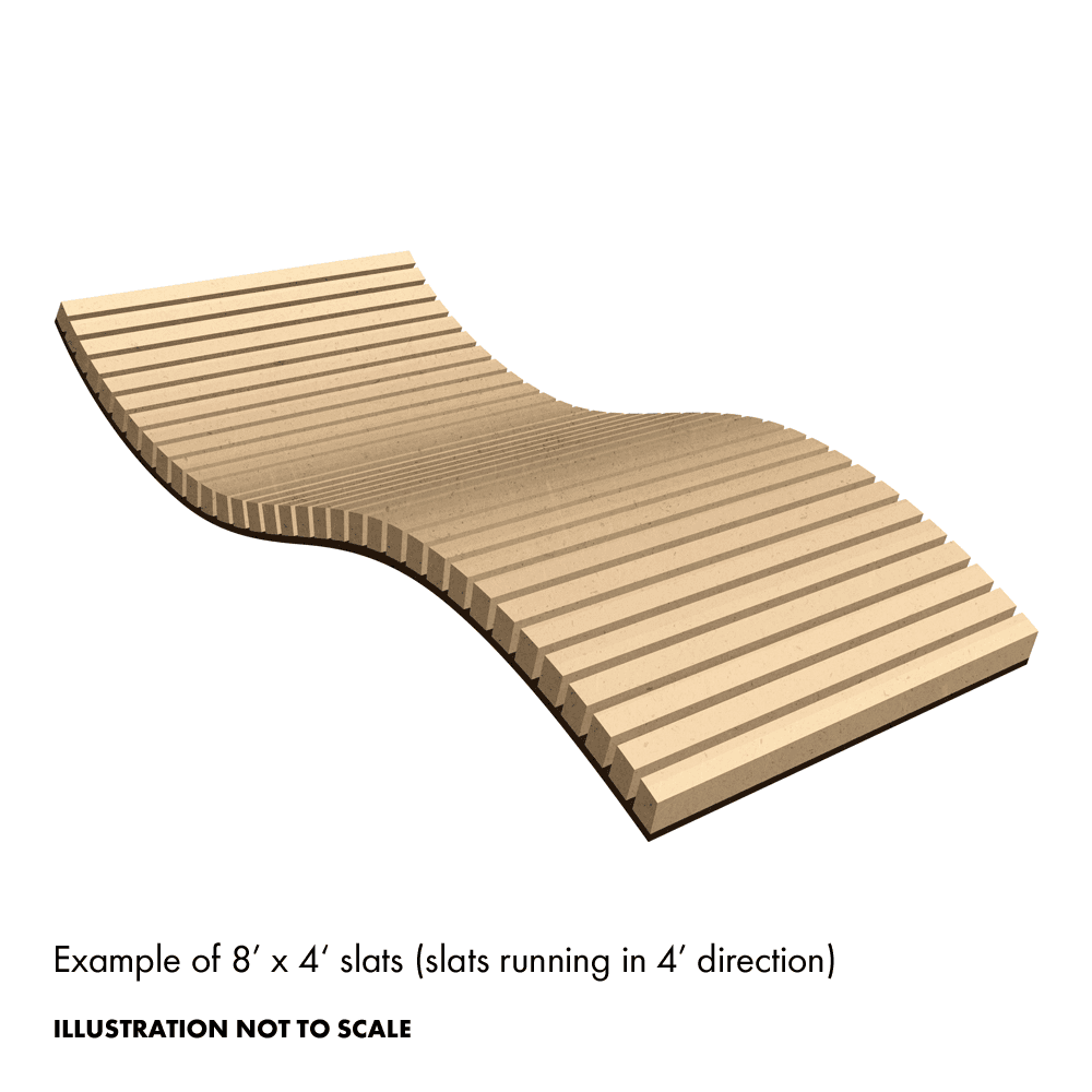 Flexible TimberFLEX Panel with 3/4" Particalboard Core for Curved Designs