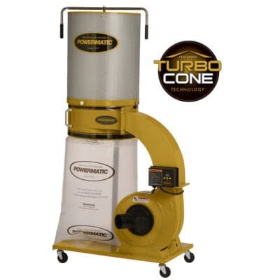 Powermatic PM1300TX-CK Dust Collector 1.75HP 1Ph 115/230V 2 Micron Canister Kit