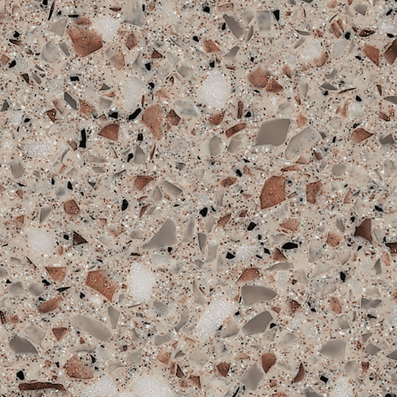Solid Surface Sheet Color 772 Copper Quartz, 1/2" Thick 30" x 144
