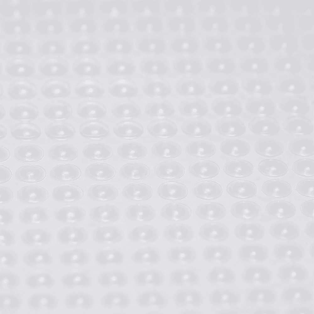 1/3" Plastic Small Clear Bumpers, Clear, Cylindrical, 450 per Sheet