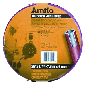 Amflo® 1/4" x 50' Coupled Air Hose, Red