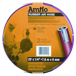 Amflo® 1/4" x 50' Coupled Air Hose, Red