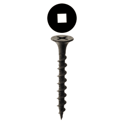 #7 x 1-1/4" Bugle Head Drywall Screw, Square Drive and Grabber Point, Black by R H Fasteners
