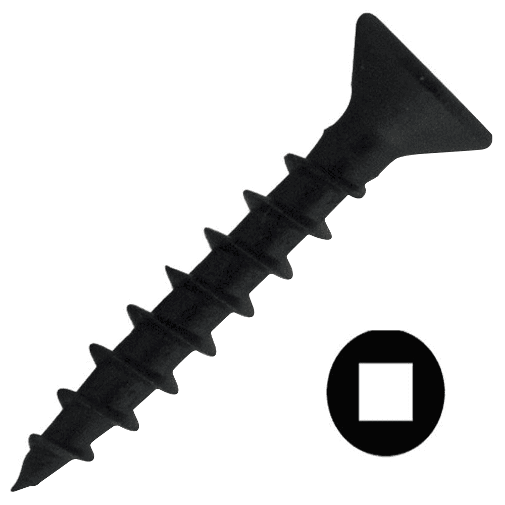 #8 x 5/8" Flat Head Hinge/Drawer Slide Screw, Phillips Drive Standard Thread and Regular Point, Black, Box of Thousand by R H Fasteners