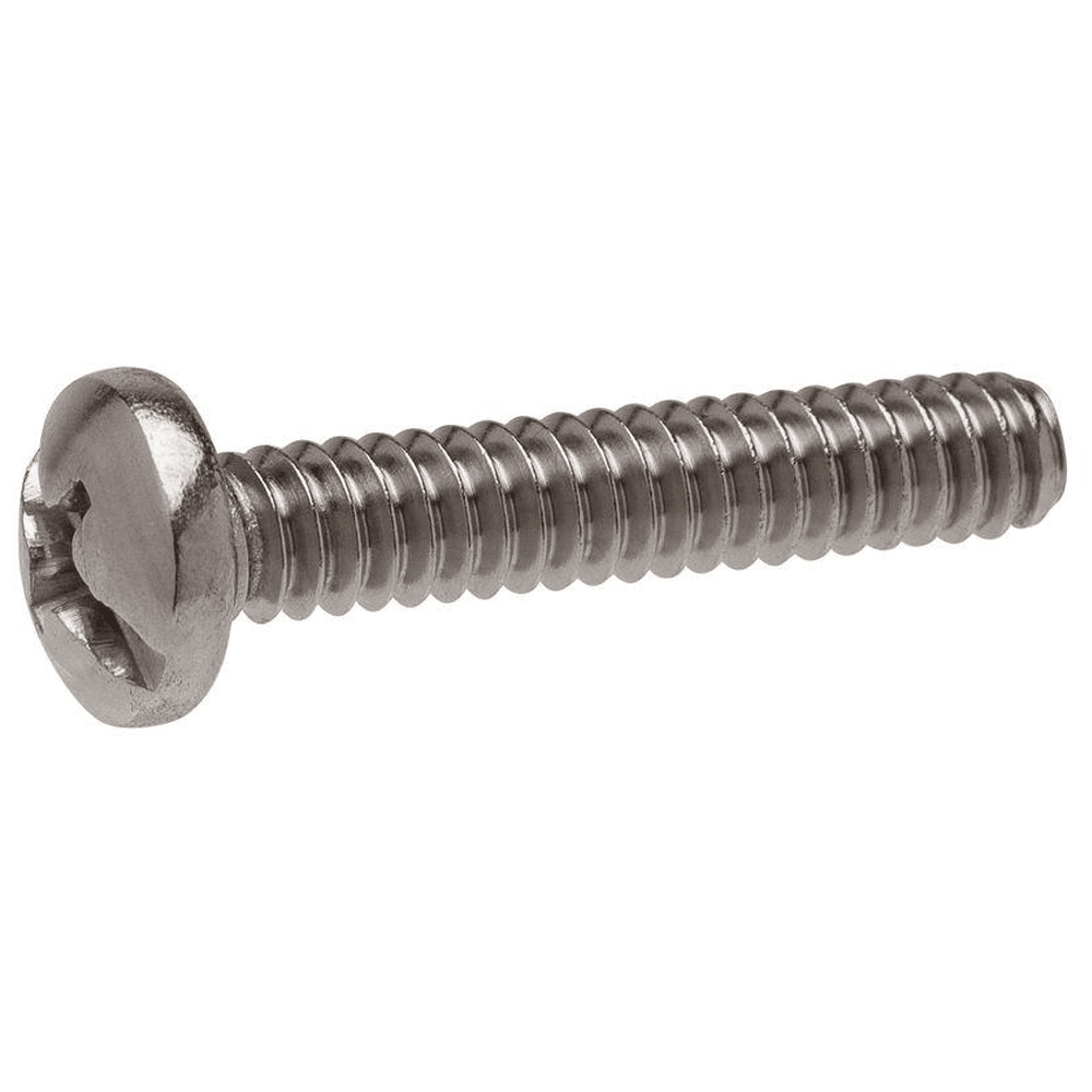 #8-32 x 1-1/8" Pan Head Machine Screw, Phillips Drive and Blunt Point, Zinc, Box of Hundred by R H Fasteners